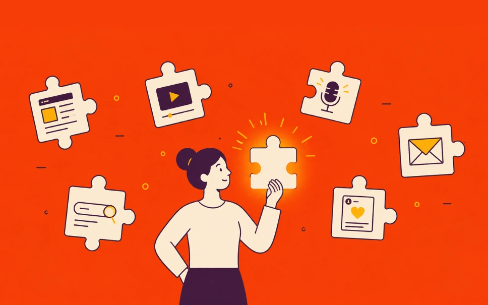 Content marketing strategy connecting SEO audience insights and business growth